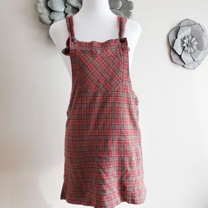 VTG Paris Sport Club Plaid Overall Skirt